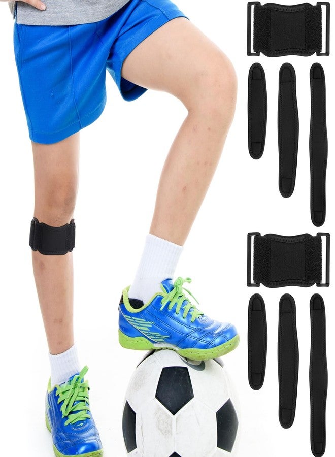 RoundFunny 2 Sets Kids Osgood Schlatter Knee Brace Youth Kids Patella Brace Strap with 3 Different Length Adjustable Patellar Tendon Support Straps Knee Pain Relief Knee Strap Brace Support for Sports - Image 1